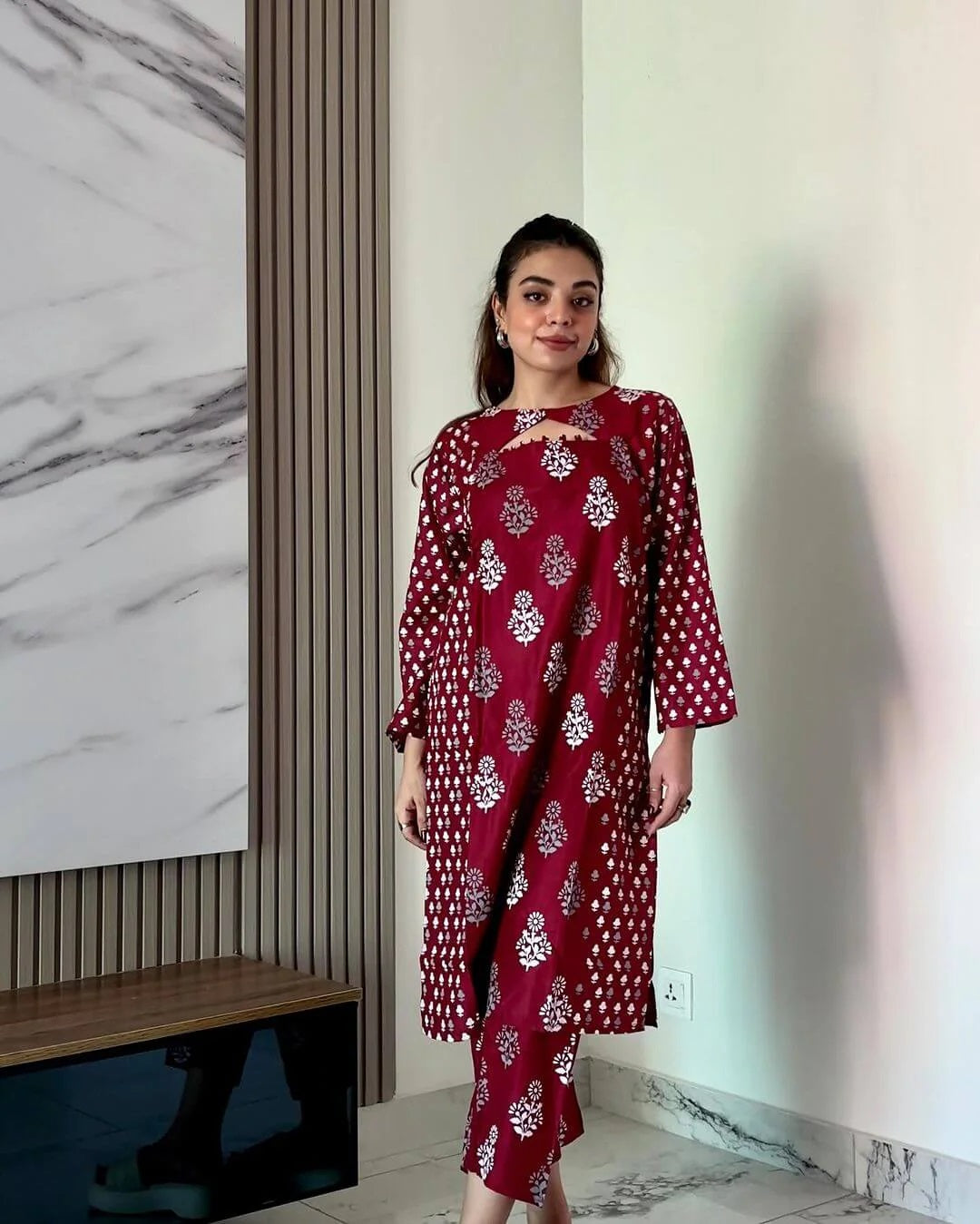 Bangali Design: Timeless Steam Printed Ensemble